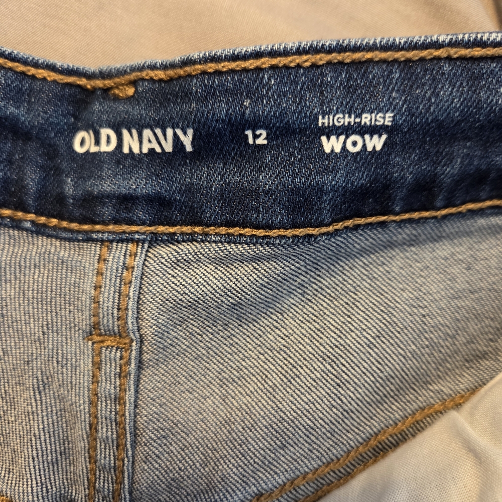 Old Navy Pink, Light Blue, Dark Blue & Black Denim Shorts Bundle - Picture 5 of 5